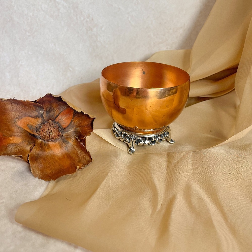 Coppercraft Guild Violet Bowl‎ On Pedestal